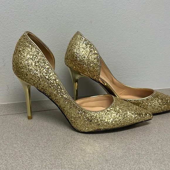 Annaili Shoes Annaili Gold Glittersparkly Heels Sz Poshmark